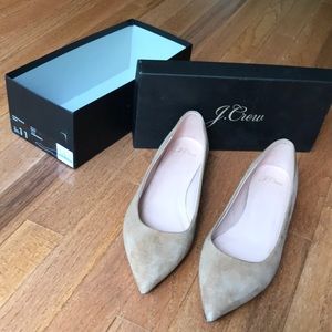 J.Crew Pointy Toe Flat Suede